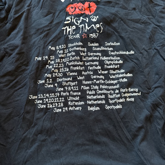 Prince Sign O The Times Tour Shirt Official Reprint XL - Picture 3 of 3